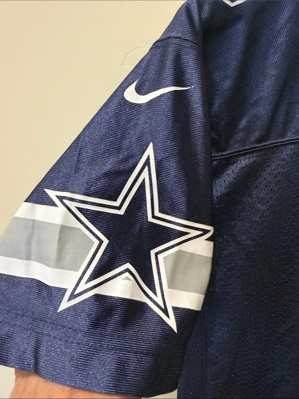Vintage NIKE Troy Aikman Dallas Cowboys‎ Jersey Kids Medium 12 Unisex Navy Blue